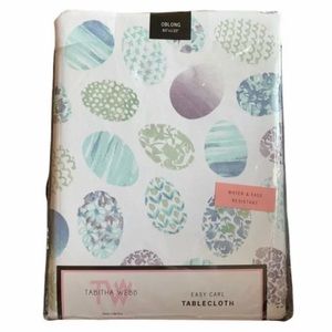 Tabitha Webb Anthropologie Easter Colorful Eggs Theme 60”x120” Oblong tablecloth